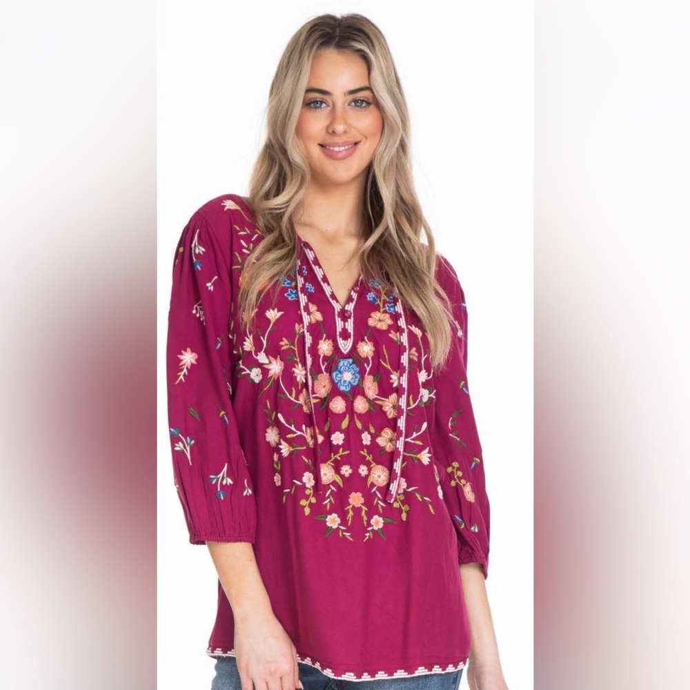 Tru luxe embroidered top